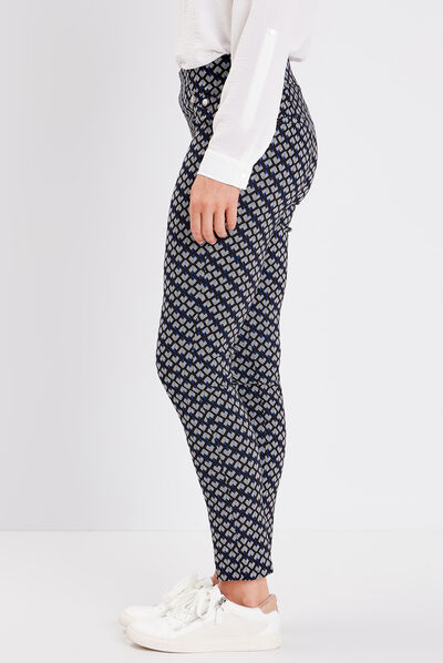 Tregging taille élastiquée noir femme