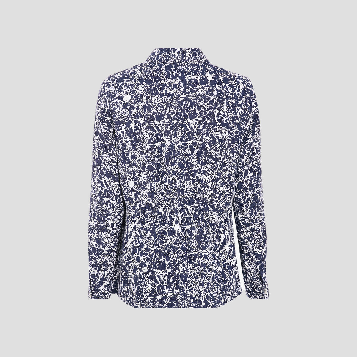 Veste droite boutonnée ecru femme