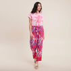Pantalon flou rouge femme