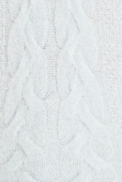 Pull manches longues bleu gris femme