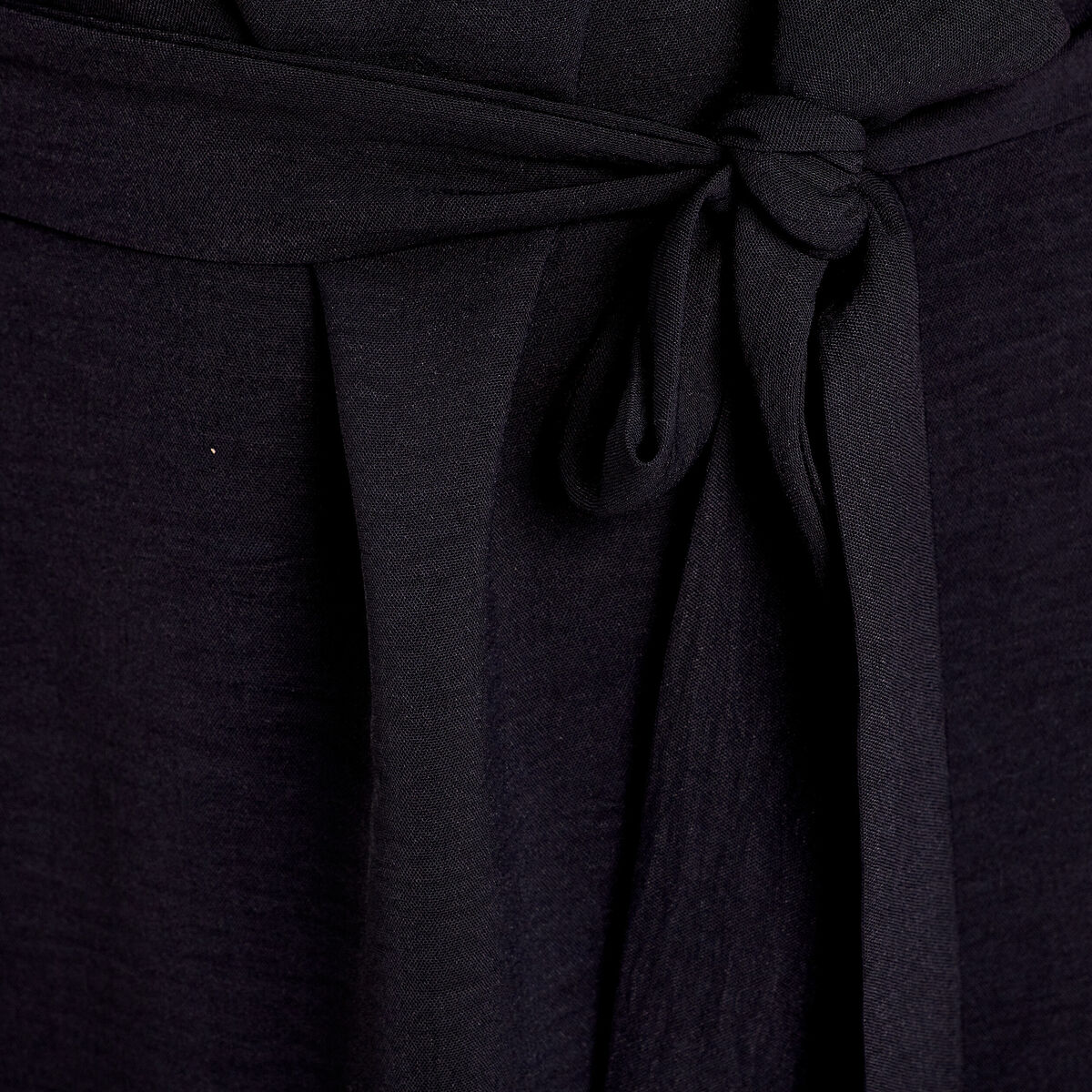 Robe droite ceinturée noir femme