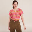 T-shirt manches courtes orange femme