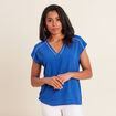 T-shirt manches courtes bleu electrique femme