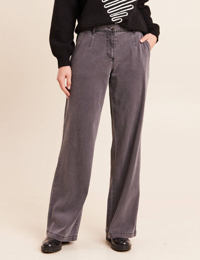 Jean denim gris femme