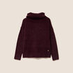 Pull manches longues bordeaux femme