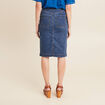 Jupe en jean longueur genou denim stone femme