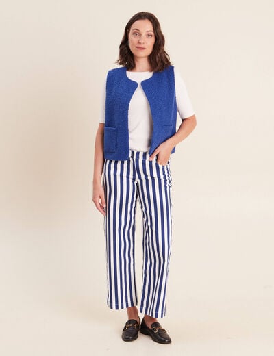 Pantalon bleu femme
