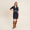 Robe droite en jean denim brut femme