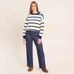 Jean large 7/8&egrave;me denim brut femme