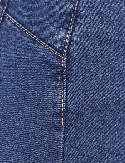 Pantacourt magique Le L&eacute;ger coupe droite denim double stone femme