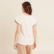 T-shirt manches courtes ecru femme