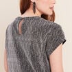 T-shirt manches courtes gris argent femme