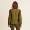 Blouse manches longues vert olive femme