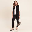 Gilet zipp&eacute; sans manches noir femme