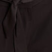 Pantalon satin&eacute; coupe droite noir femme