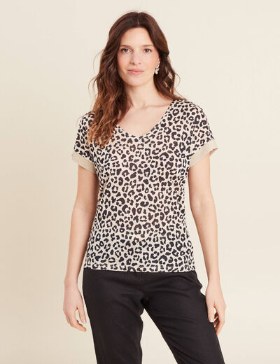 T-shirt manches courtes sable femme