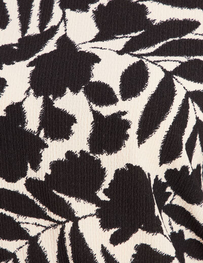 T-shirt manches 3/4 noir femme