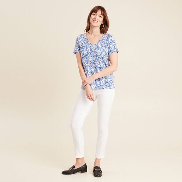 t shirt manches courtes bleu femme T-shirt manches courtes bleu femme