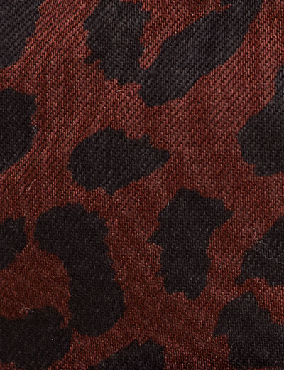 Pantalon coupe mom 7/8&egrave;me marron femme