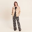 Trench col montant doubl&eacute; beige femme
