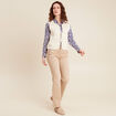 Gilet sans manches matelassé ecru femme