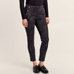 Pantalon tregging à pont noir femme
