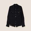 Chemise manches longues noir femme