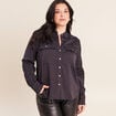 Chemise manches longues bleu femme