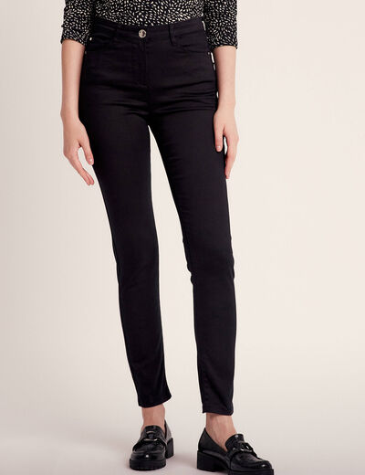Jean magique ajusté taille standard noir femme