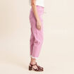 Pantalon coupe mom 7/8&egrave;me rose femme