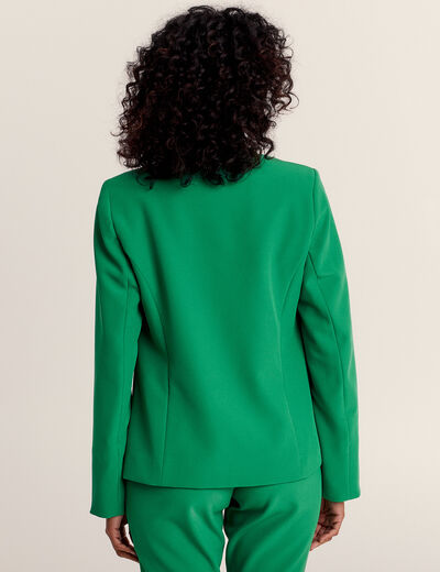 Veste city droite manches 3/4 vert femme