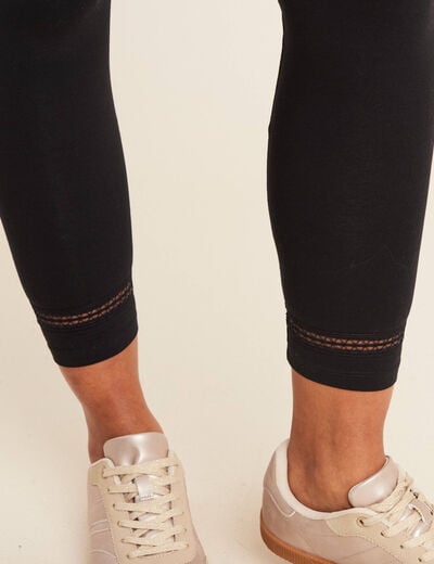 Pantalon legging 7/8ème noir femme