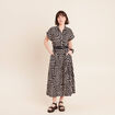 Robe avec ceinture amovible noir femme