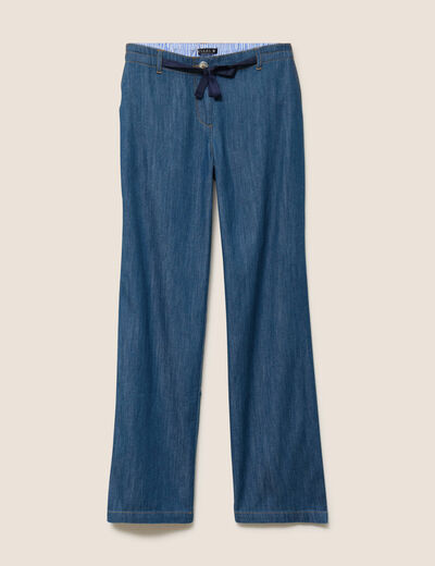 Jean large et fluide denim stone femme