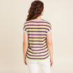 T-shirt manches courtes prune femme