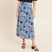 Jupe fluide taille standard bleu femme