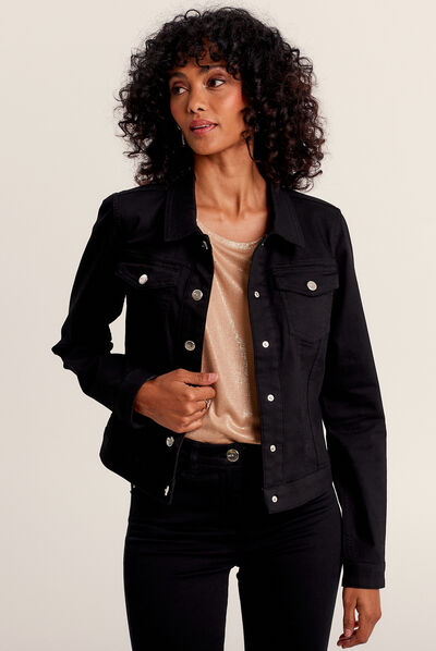 Veste droite réversible couleur bronze femme
