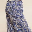 Pantalon large taille haute bleu femme