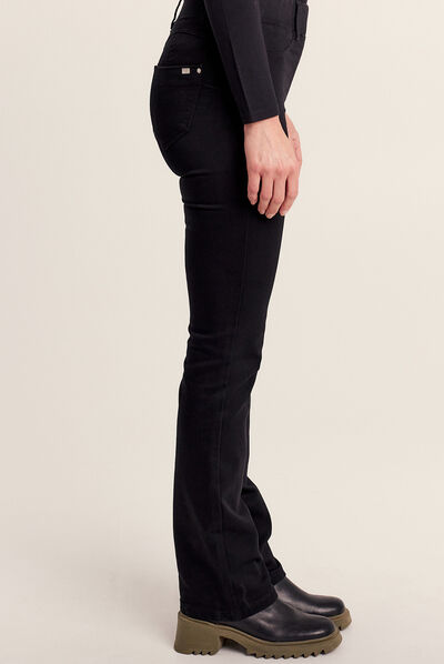Pantalon tregging bootcut noir femme