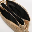 Sac pochette tress&eacute; ecru femme