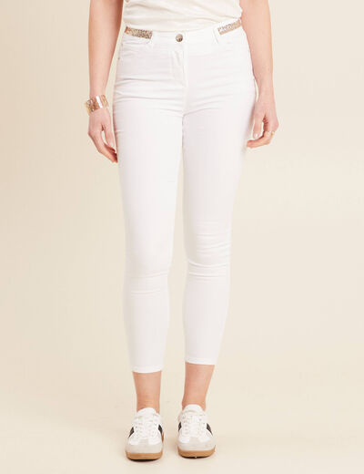 Pantalon magique Le L&eacute;ger coupe ajust&eacute;e blanc femme