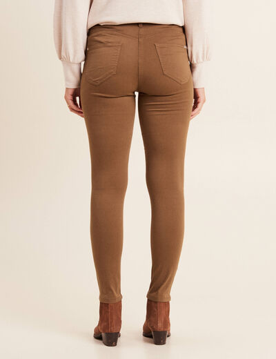 Pantalon léger taille standard 7/8ème taupe femme