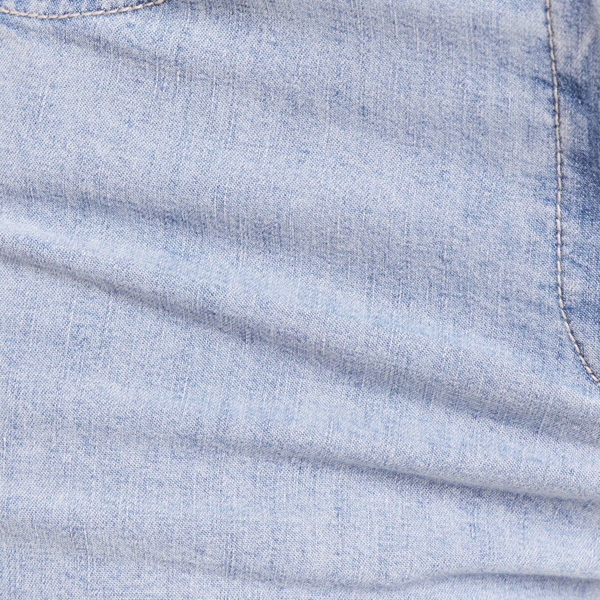 Jean coupe barrel 7/8&egrave;me denim bleach femme