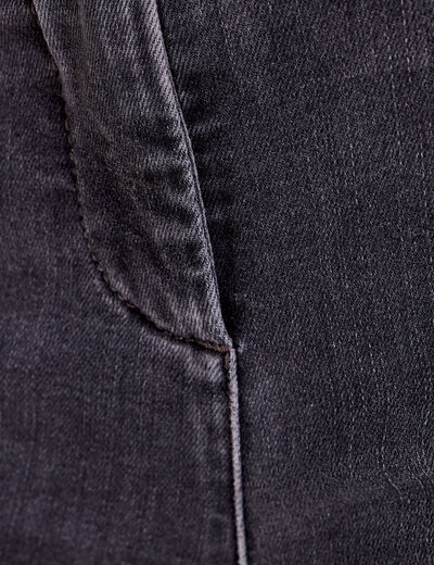 Jean magique ajusté taille standard denim gris femme