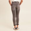 Jean ajusté taille standard 7/8ème gris femme