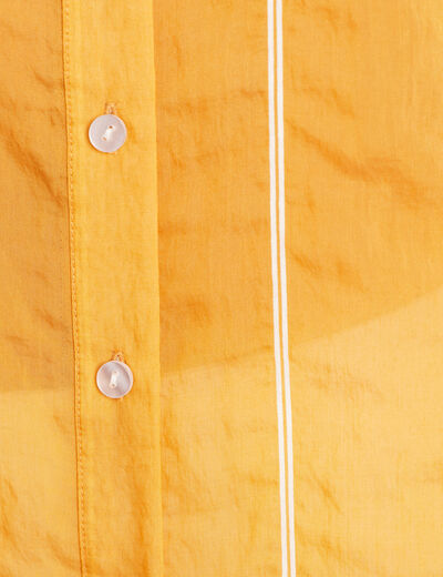 Chemise ample manches 3/4 col chemise jaune femme