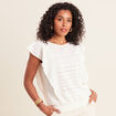 T-shirt manches courtes ecru femme