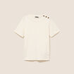 T-shirt manches courtes ecru femme