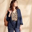 Veste tailleur en jean denim brut femme