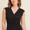 Robe courte ajustée noir femme